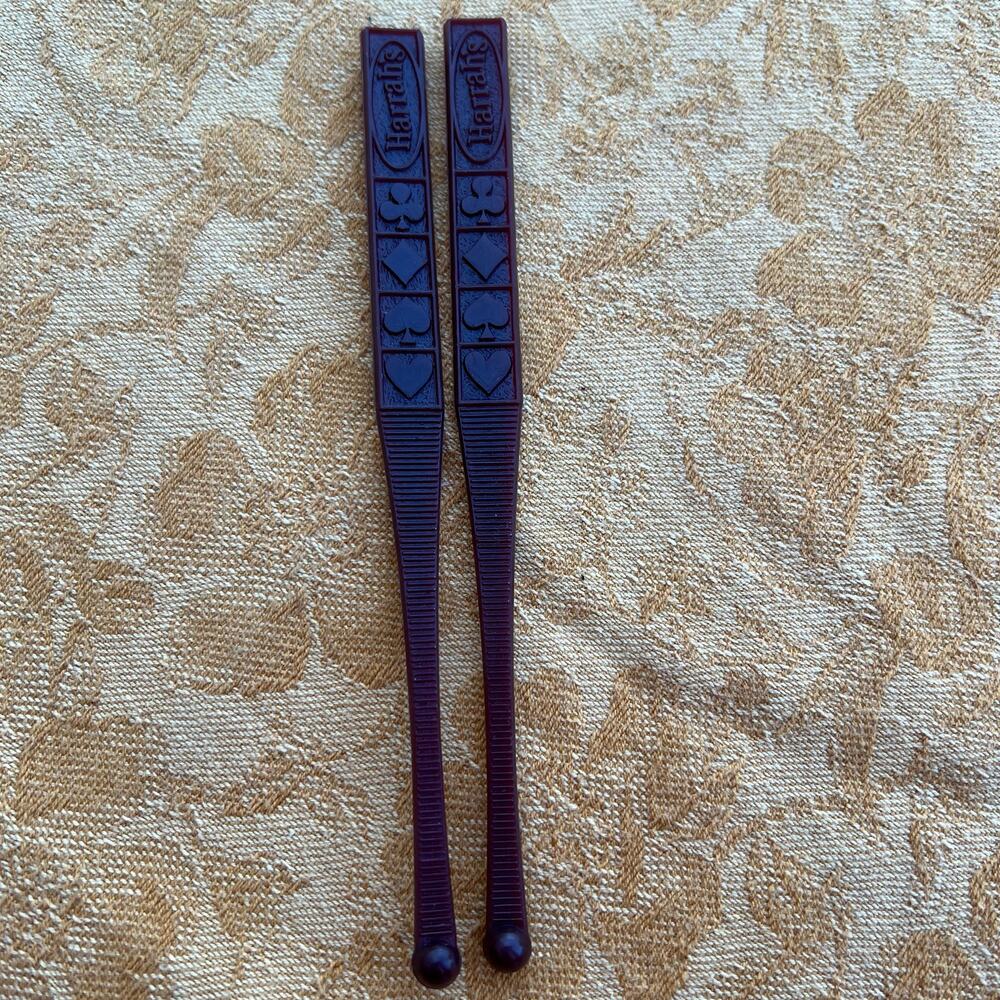Harrahs Casino Poker Swizzle Stick Pair